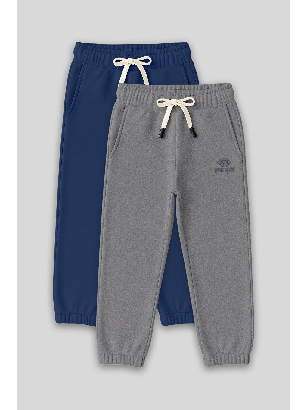 Standart Fit Basic 2li Paket Parlament-Gri Melanj Erkek Çocuk Eşofman Alt - 11225