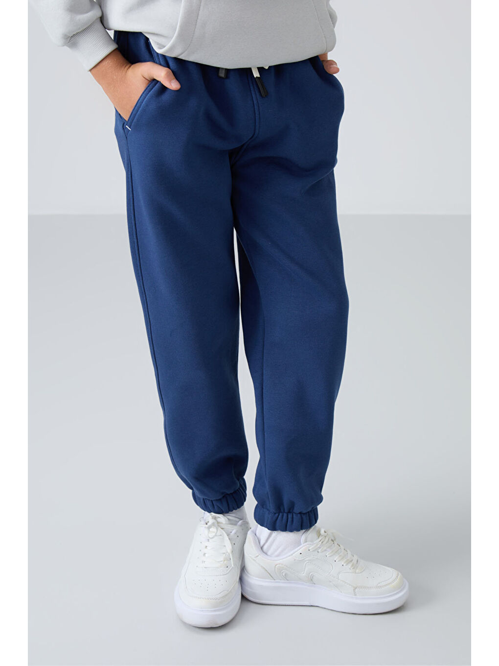 Standart Fit Basic 2li Paket Parlament-Gri Melanj Erkek Çocuk Eşofman Alt - 11225-2