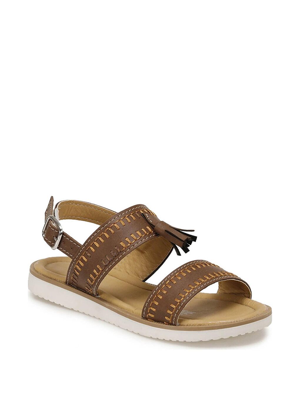 512491.F Kahverengi Kız Çocuk Sandalet-1