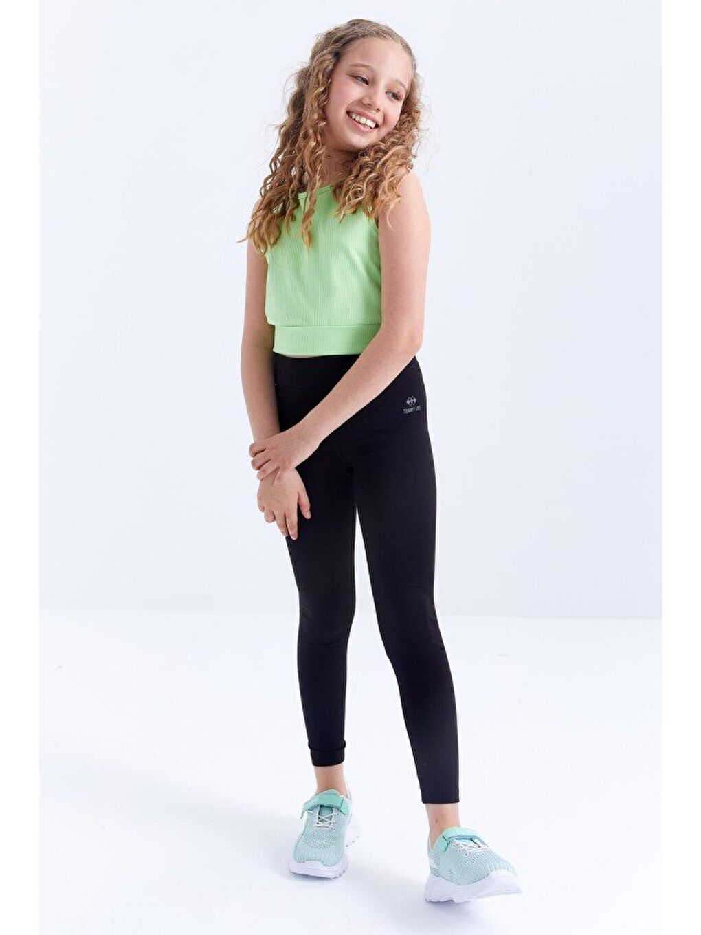 Standart Fit Basic 3lü Paket Siyah-Gri-İndigo  Kız Çocuk Tayt - 75047-2