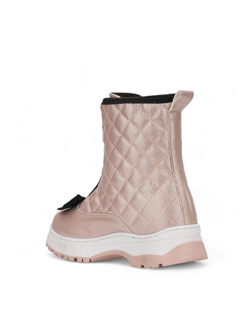 Pembe PONNY Tırtıklı Kaymaz Taban Önü Fermuarlı ve Fiyonklu Çocuk Kışlık Bot-5