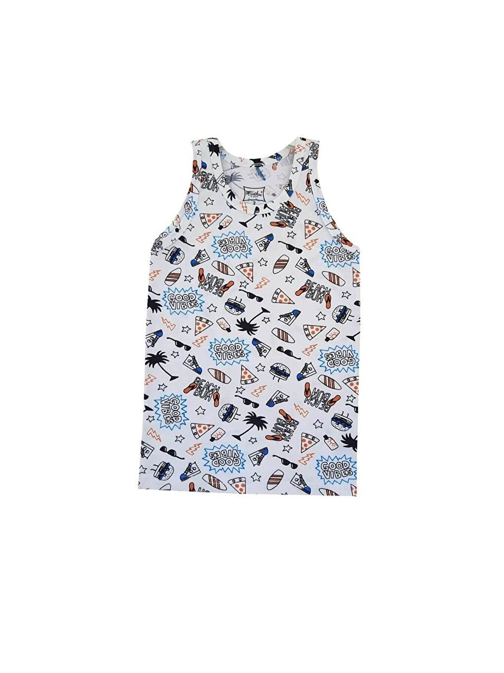 Karışık 6'lı Erkek Çocuk Desenli Pamuklu Empirme Atlet-3