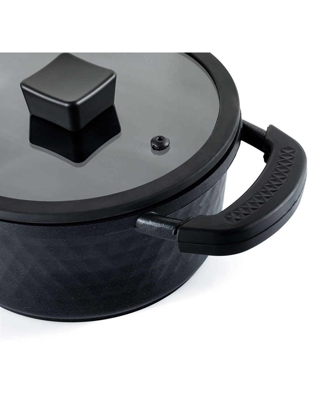 Hektor 3 lü Döküm Tencere Seti 6 Parça-Siyah-6