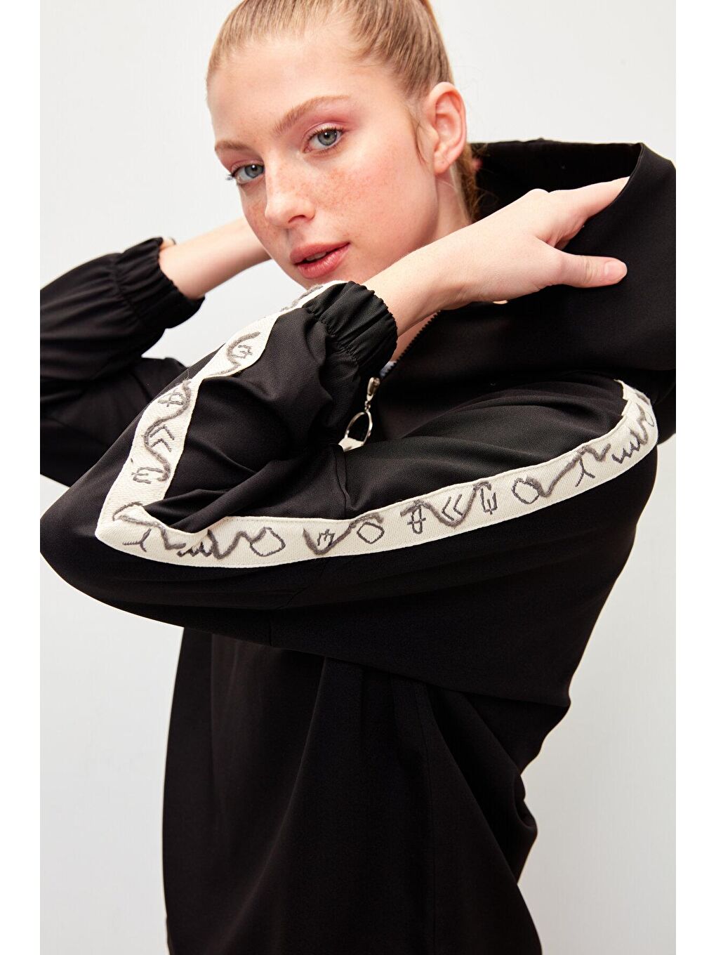 ADR Şerit Detaylı Eşofman Takımı- Siyah-2