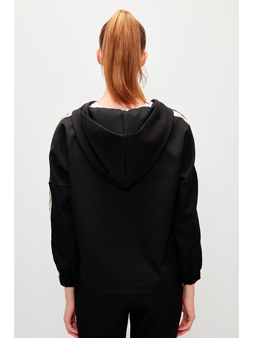 ADR Şerit Detaylı Eşofman Takımı- Siyah-4