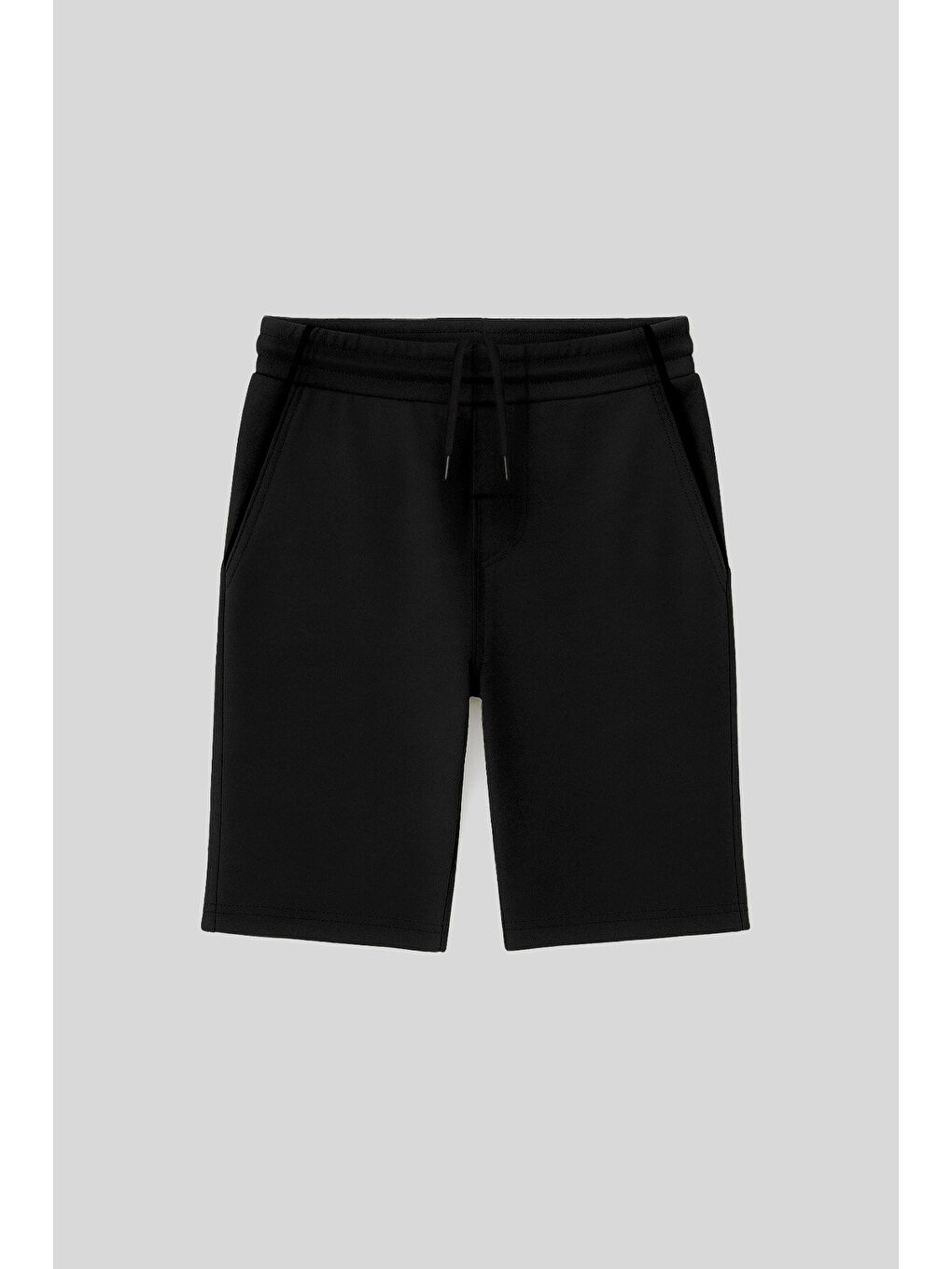 Siyah Standart Fit Basic Erkek Çocuk Şort - 11284