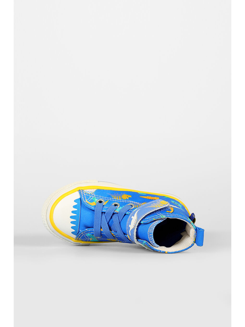 Ada Desenli Erkek Okul Öncesi Saks Mavi Sneaker-5