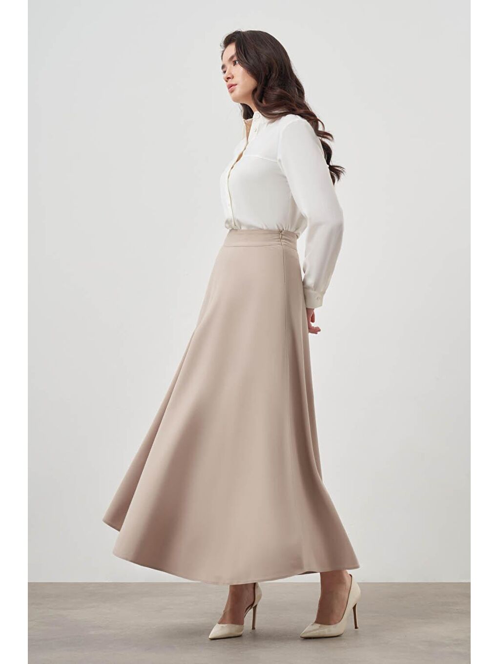 Bsc Kloş Bej Etek-1