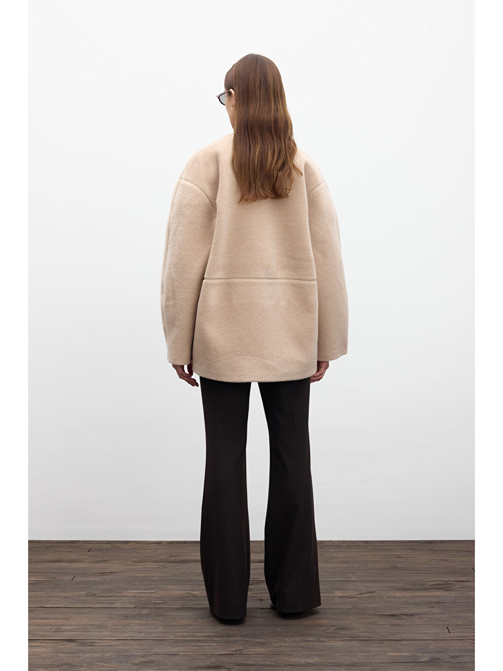 Bej Cepli Kaşe Kaban Latte-7