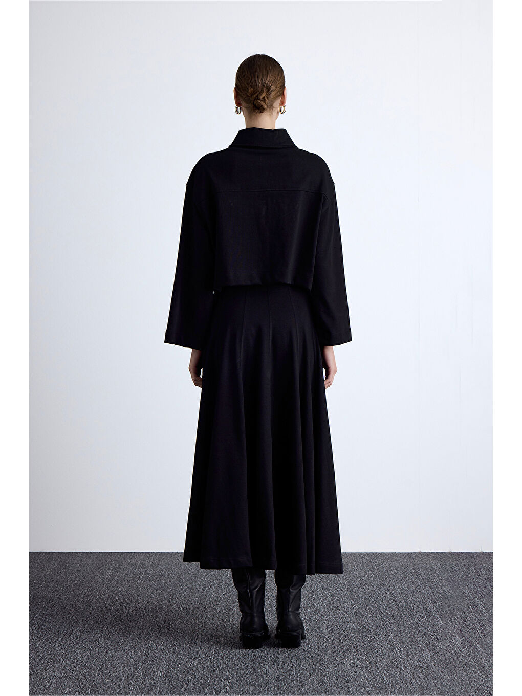 Premıum Örme Oversıze Bluz Siyah-7