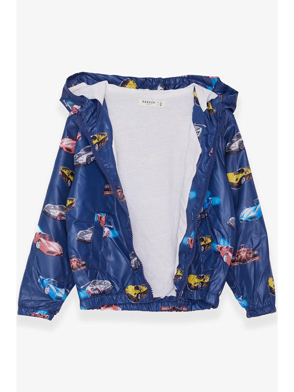 Erkek Bebek Yağmurluk Araba Desenli Lacivert (1 Yaş)-2