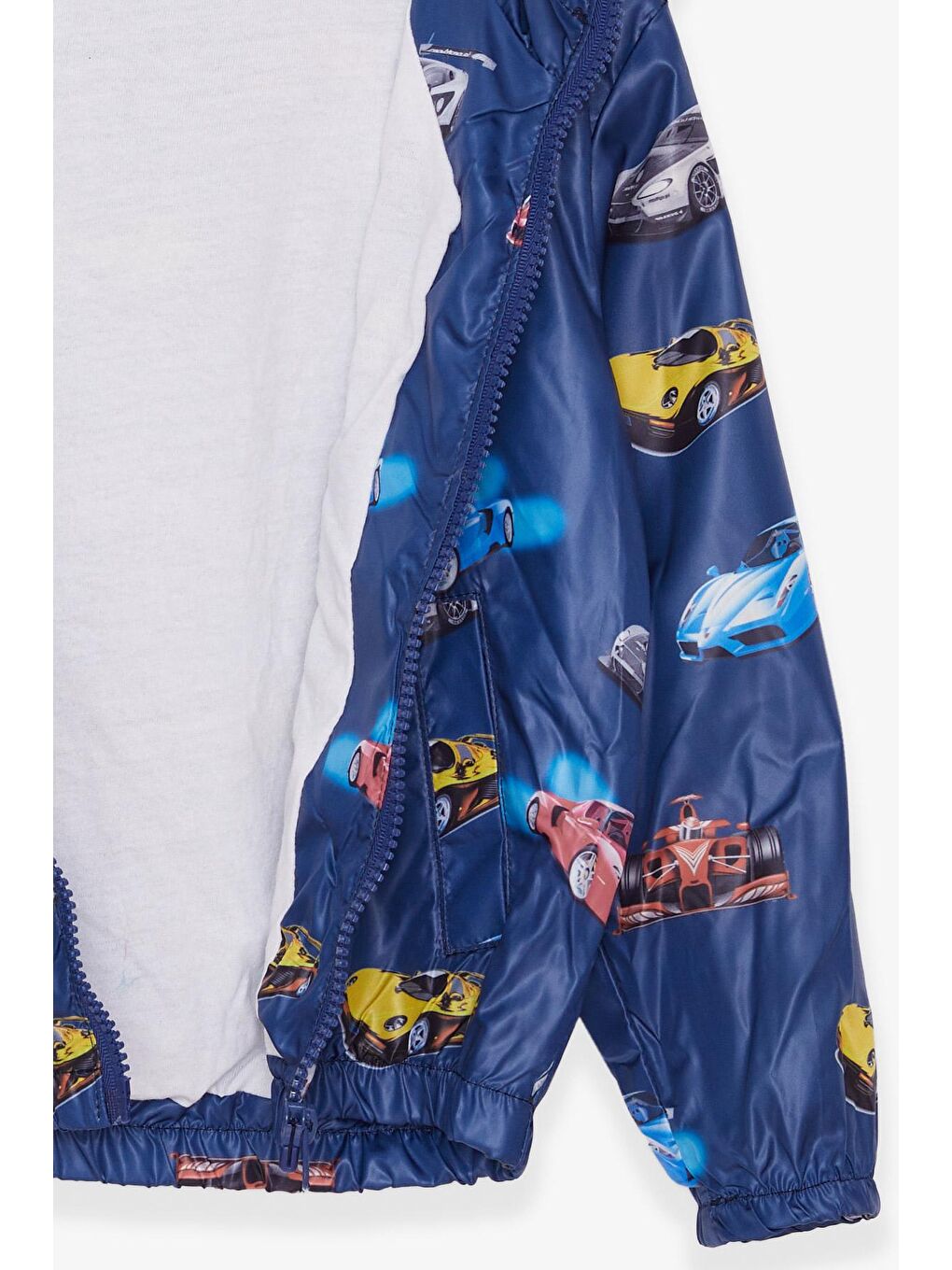 Erkek Bebek Yağmurluk Araba Desenli Lacivert (1 Yaş)-4