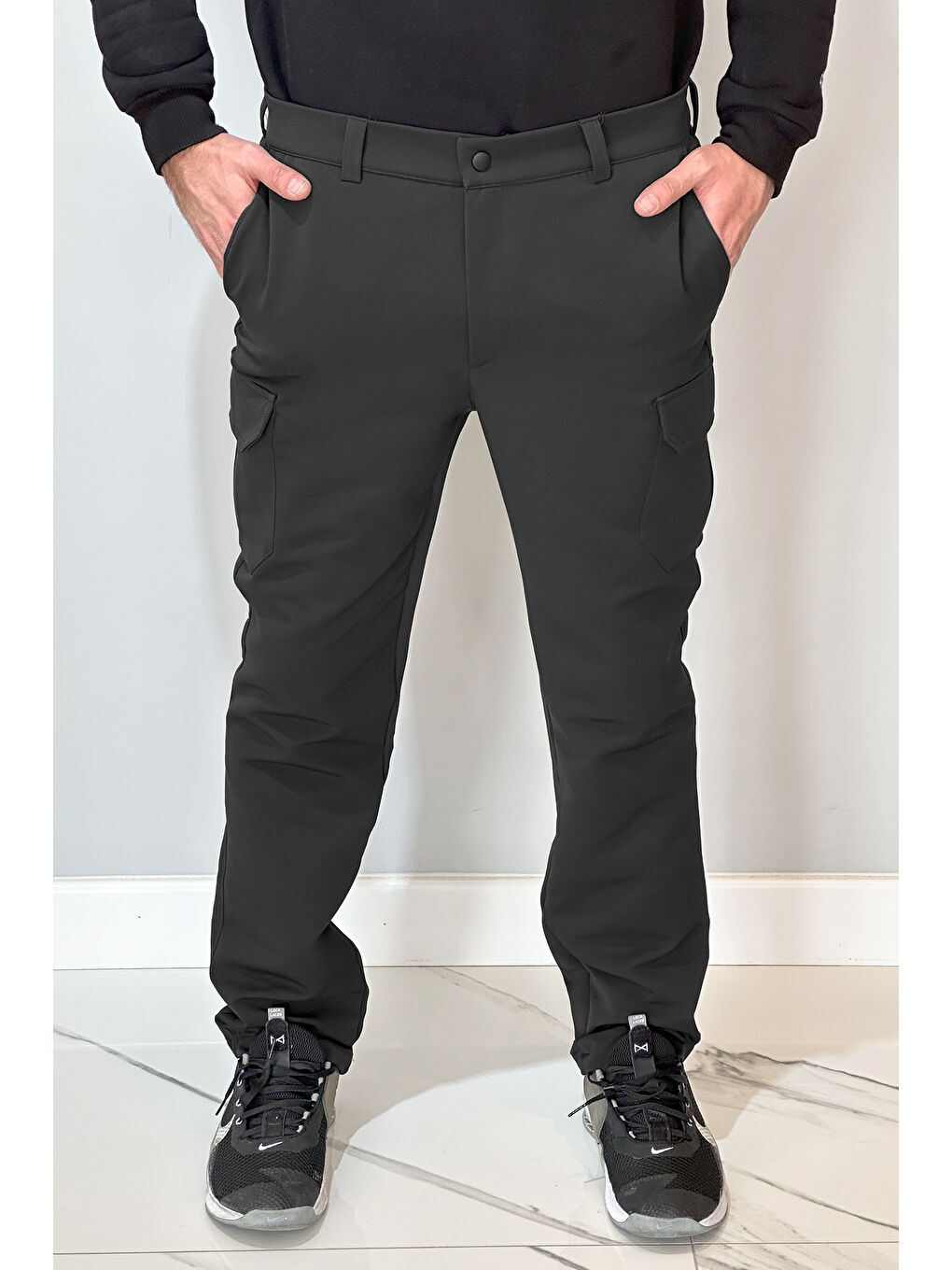 Kargo Cep İçi Şardonlu Erkek Pantolon REA-9707 Siyah