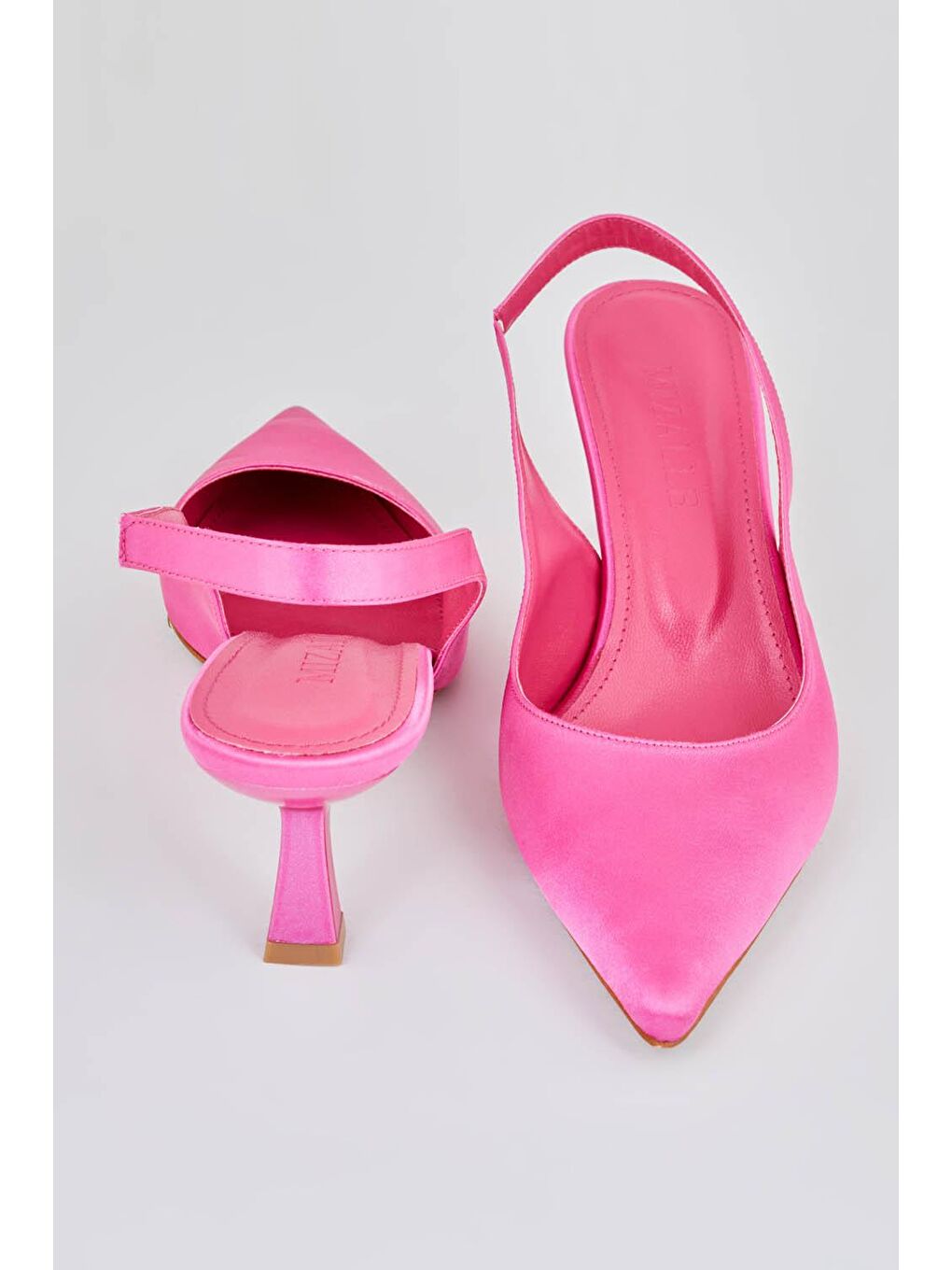 Mizalle Arkası Açık Fuşya Stiletto - 4