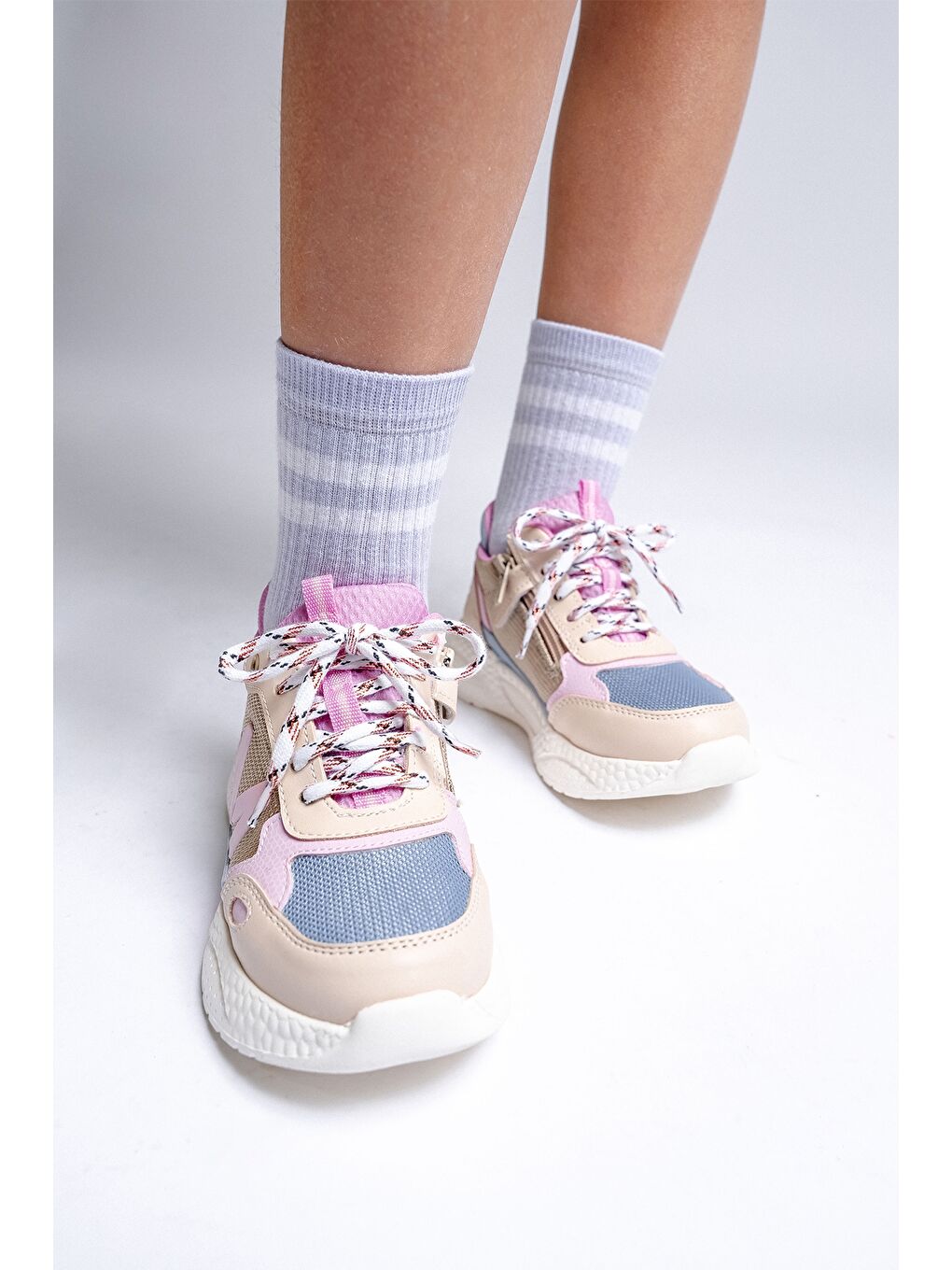 Kız Çocuk Bej Günlük Spor Ayakkabı-3