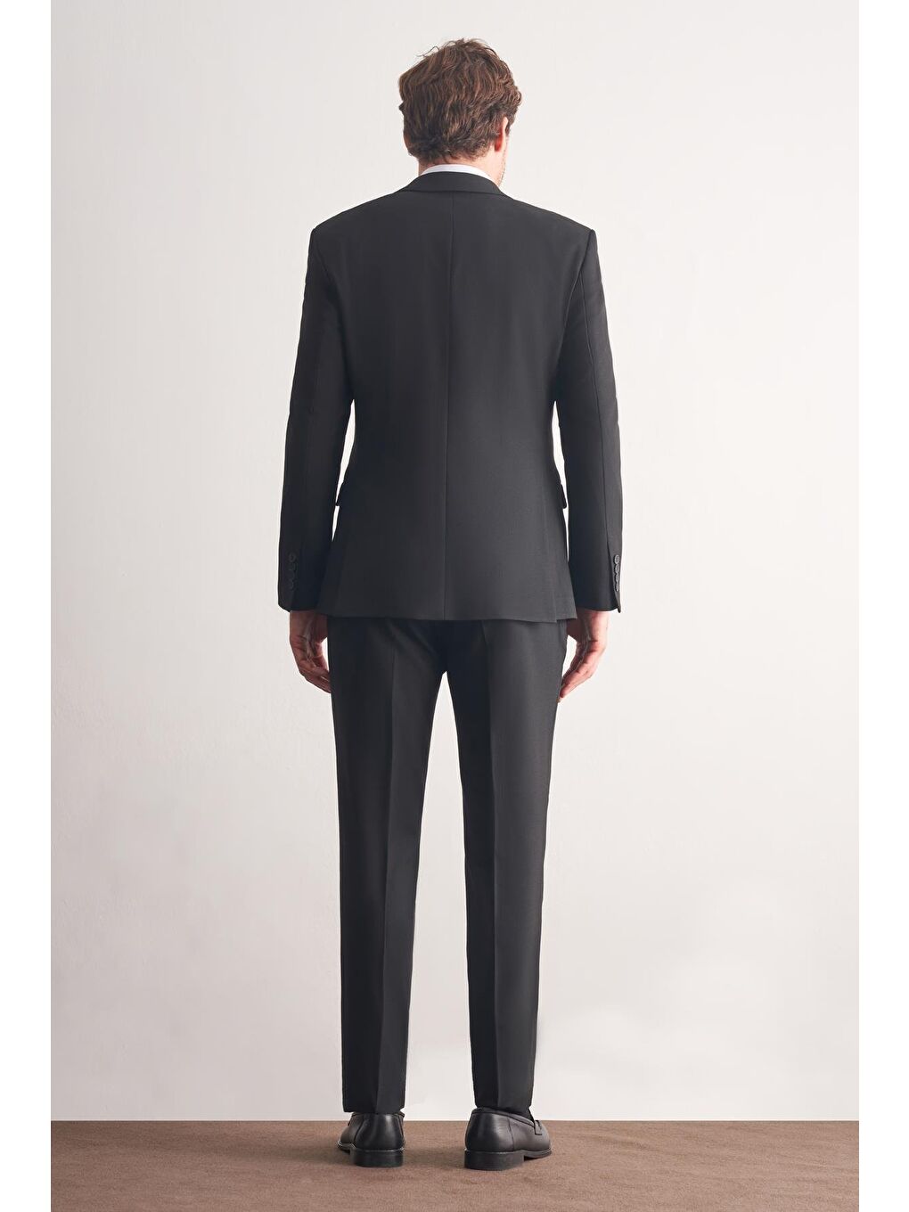 Siyah Kırlangıç Yaka Tam Astar 6 Drop Slim Fit Takım Elbise 1001255162-4