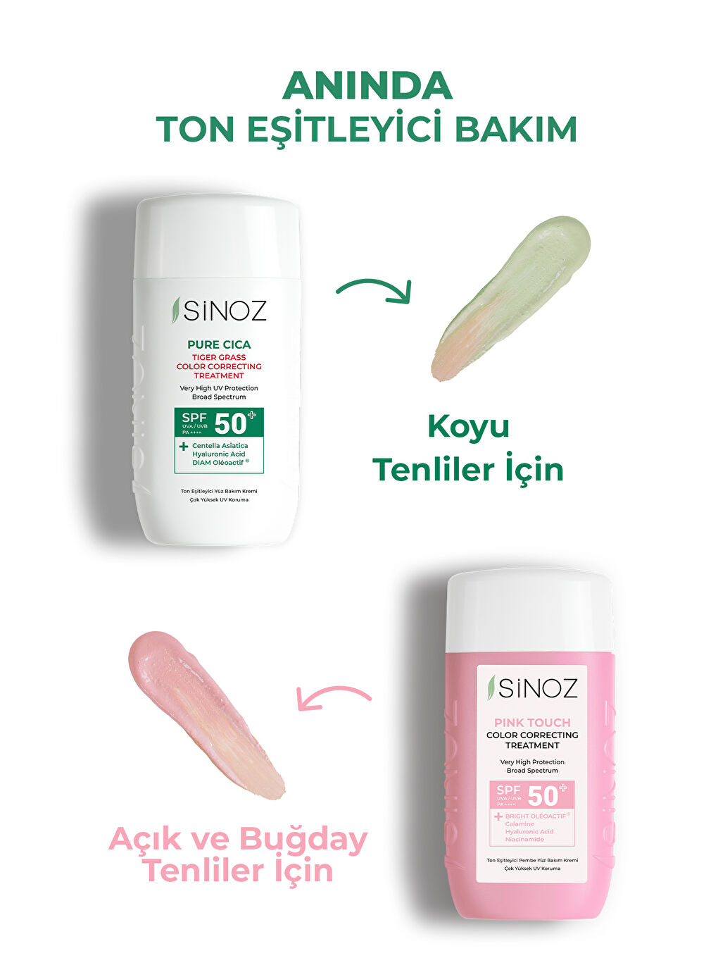 Pure Cica Tiger Grass Anında Ton Eşitleyici Onarıcı Nemlendirici Spf50 Sıvı Yüz Güneş Kremi-4