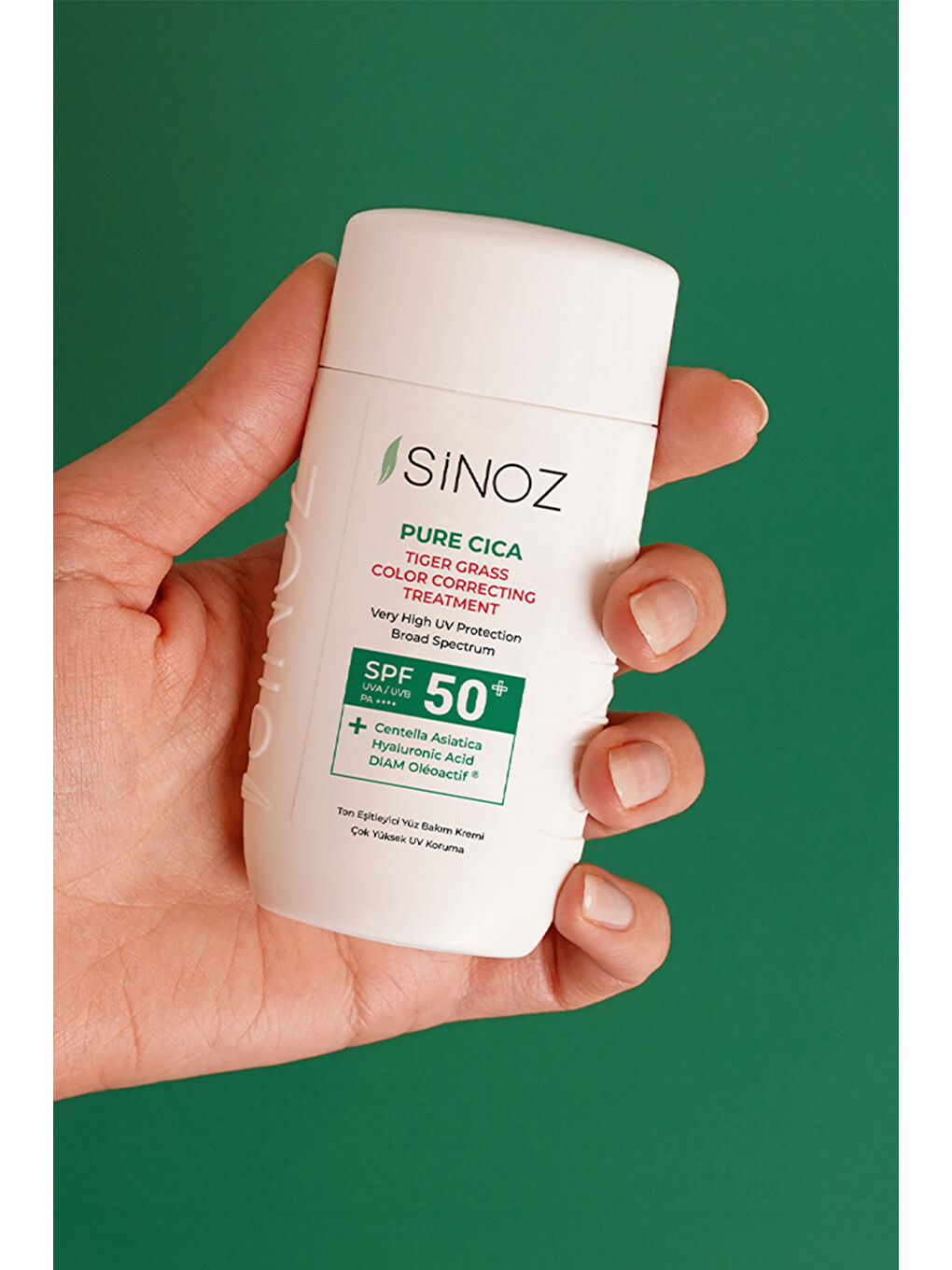 Pure Cica Tiger Grass Anında Ton Eşitleyici Onarıcı Nemlendirici Spf50 Sıvı Yüz Güneş Kremi-6