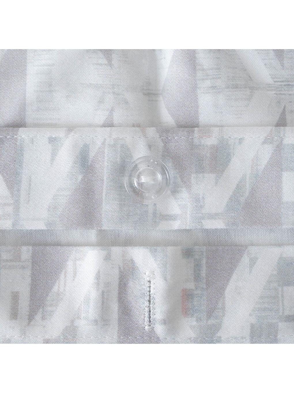 Tria Tek Kişilik Nevresim Takımı %100 Pamuk 210 TC 83 Tel Saten Digital Baskılı Gri 160x220 Cm-5