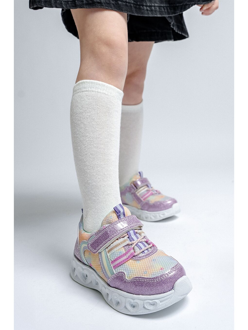 Kız Çocuk Lila Işıklı Spor Ayakkabı-3