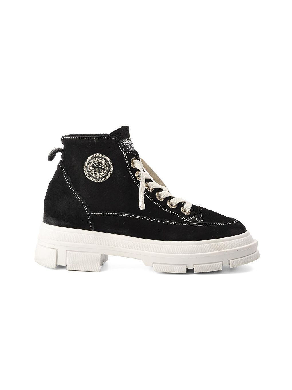 Siyah İçi Polarlı Bağcıklı Kadın Bot 22K310-17