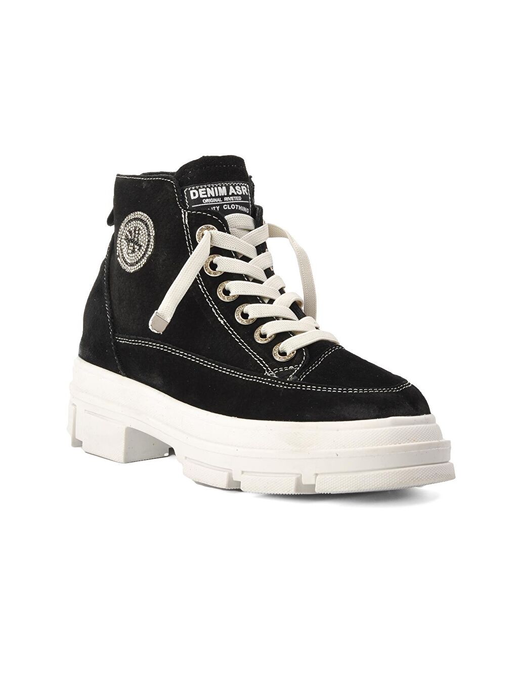 Siyah İçi Polarlı Bağcıklı Kadın Bot 22K310-17-2