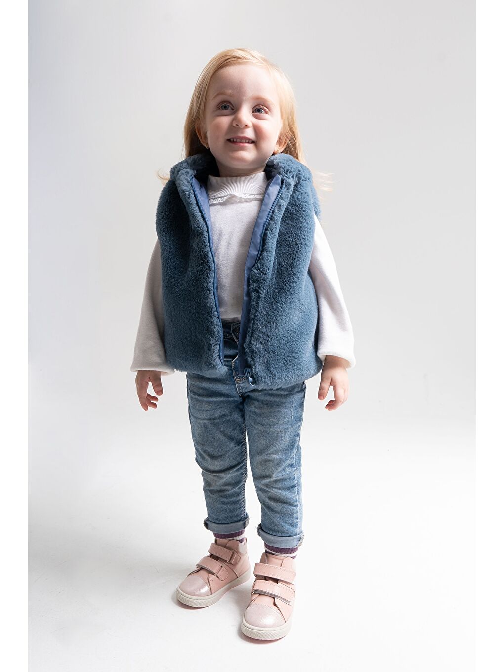 Pembe Kız Çocuk Pudra Hakiki Deri Anatomik Günlük Bot-1