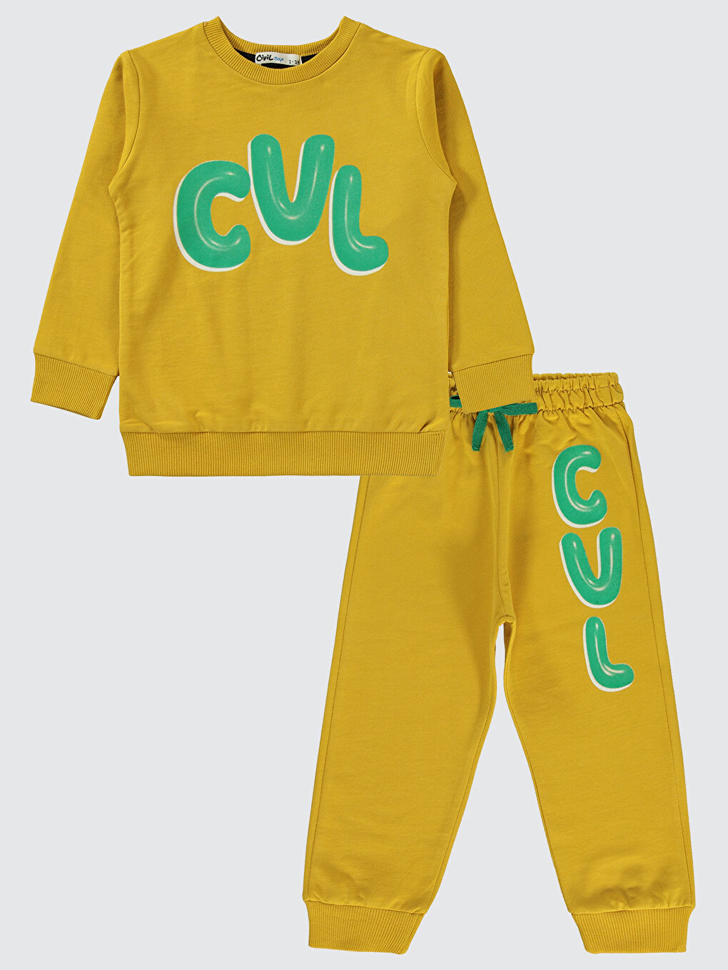 Kahverengi Boys Erkek Çocuk Eşofman Takımı 2-5 Yaş Hardal