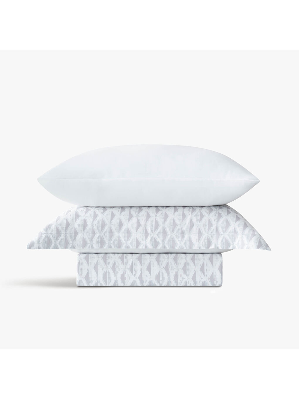 Tria Çift Kişilik Nevresim Takımı %100 Pamuk 210 TC 83 Tel Saten Digital Baskılı Gri 200x220 Cm-2