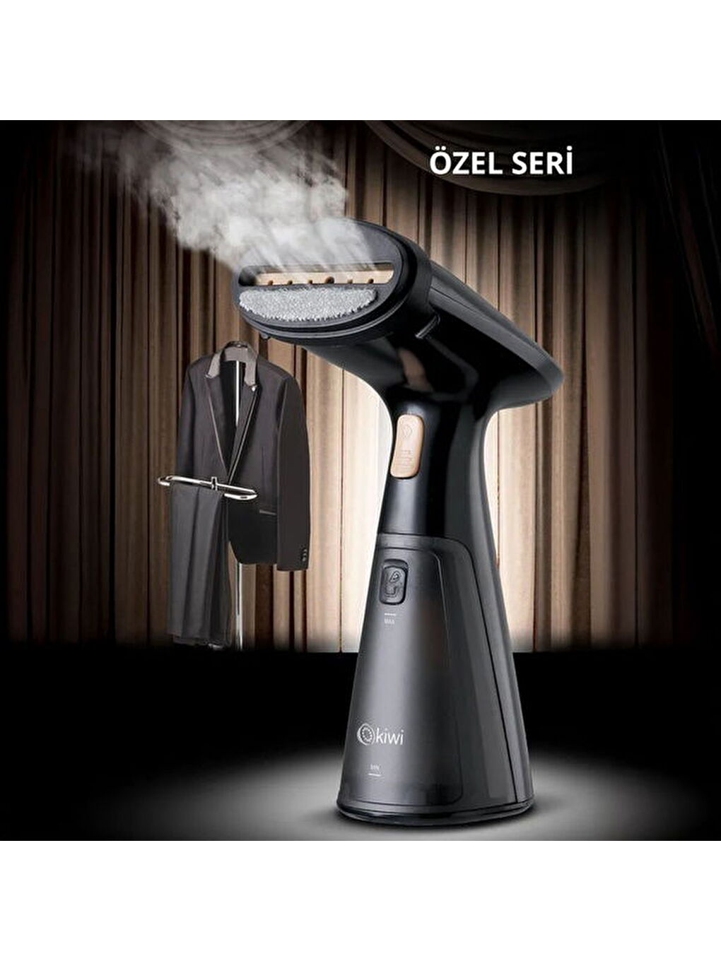 KSI-640 Buharlı Kırışıklık Giderici Ütü – Siyah