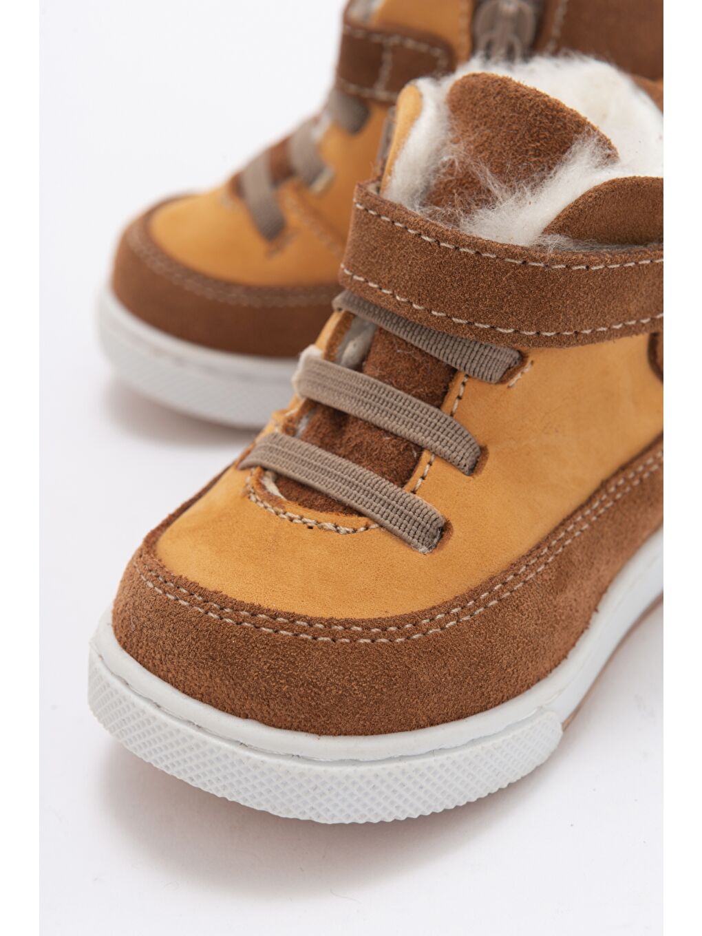 Erkek Çocuk Sarı Hakiki Deri Anatomik İlk Adım Bot-1