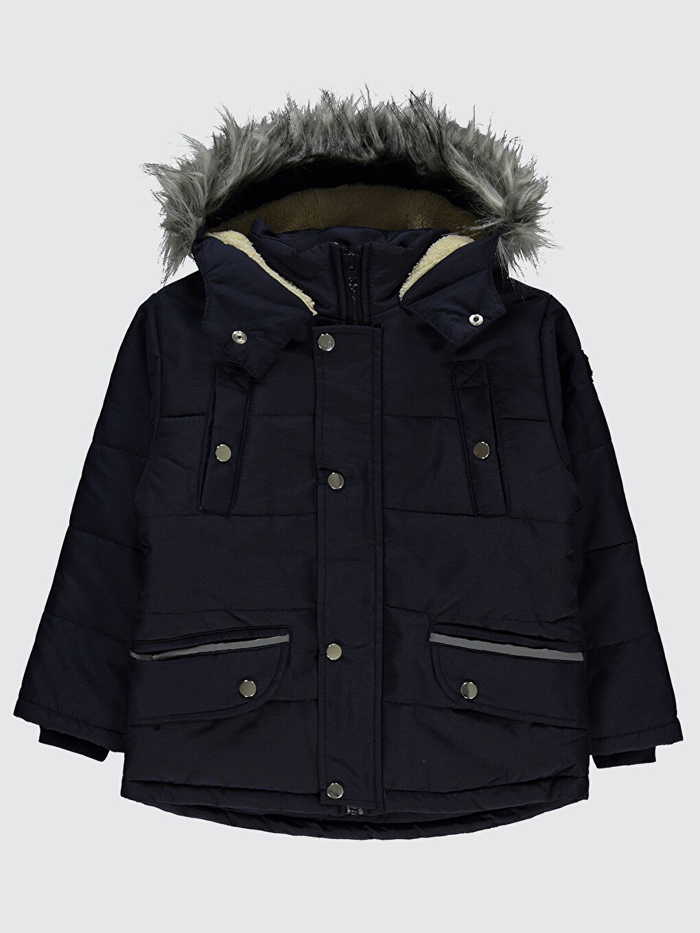 Erkek Çocuk Kapüşonlu Mont 6 9 Yaş Lacivert