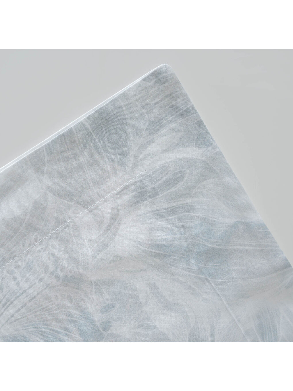 Turkuaz Fiorina Çift Kişilik Nevresim Takımı %100 Pamuk 210 TC 83 Tel Saten Digital Baskılı Mint-5