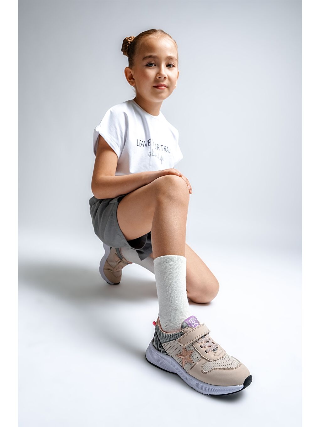 Kız Çocuk Bej Spor Ayakkabı-1