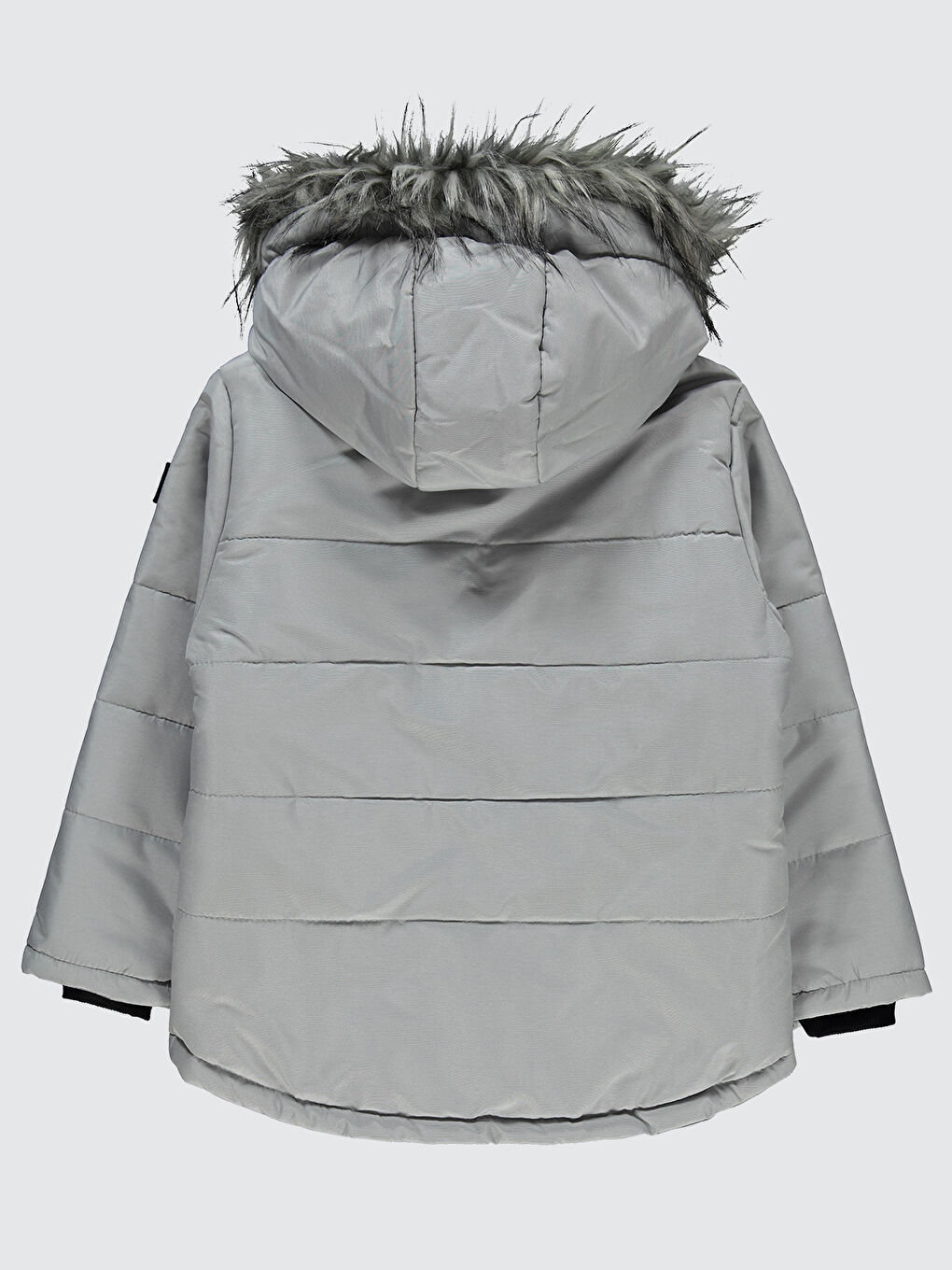 Erkek Çocuk Kapüşonlu Mont 6 9 Yaş Gri-2