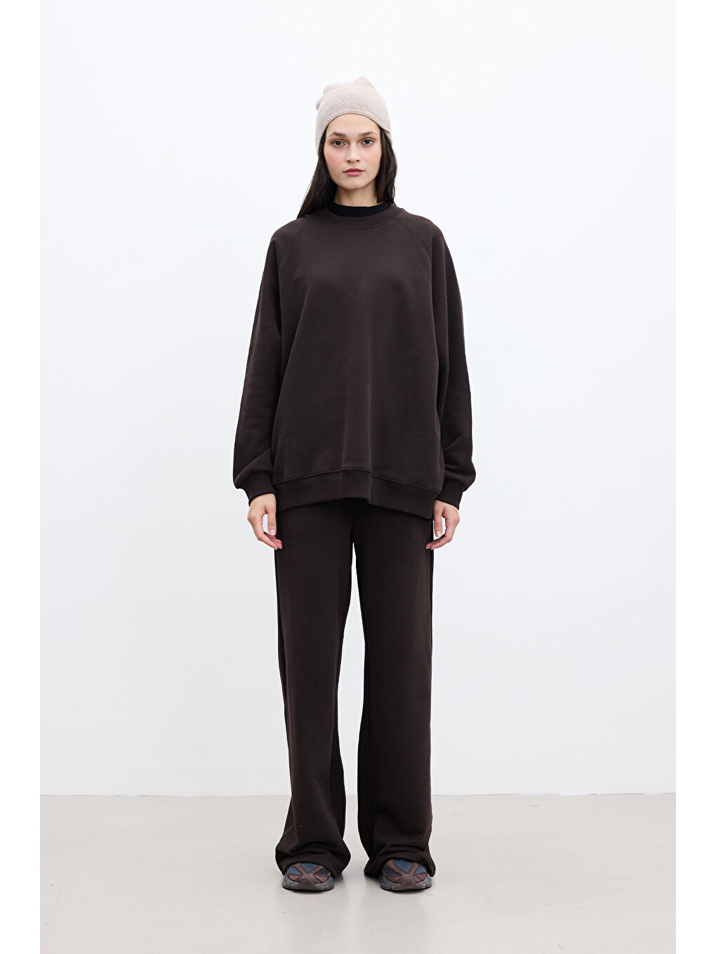 Kahverengi Basıc Rahat Pantolon Acı Kahve-1