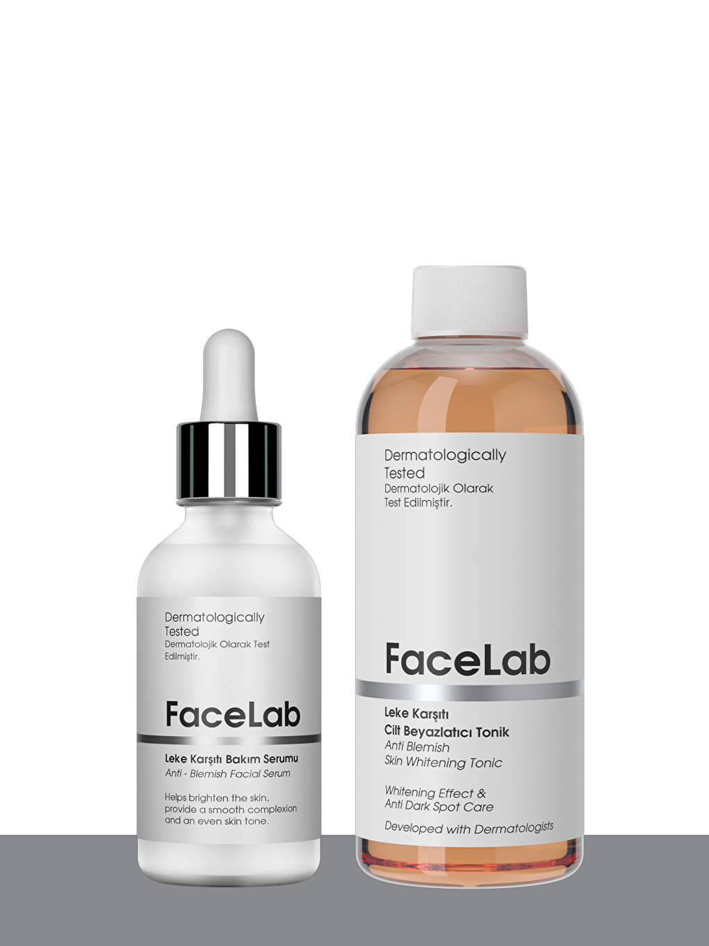 FaceLab Şeffaf Leke Karşıtı Cilt Tonu Eşitleyici Cilt Beyazlatıcı Bakım Seti (Serum + Tonik)