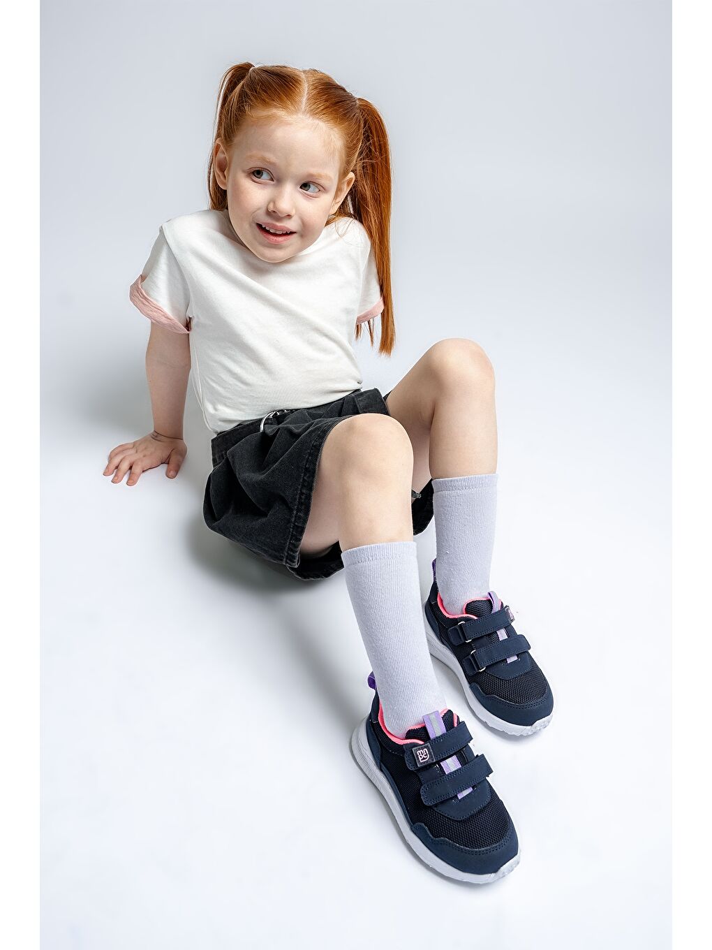 Lacivert Kız Çocuk Laci-Fuşya Günlük Spor Ayakkabı-1