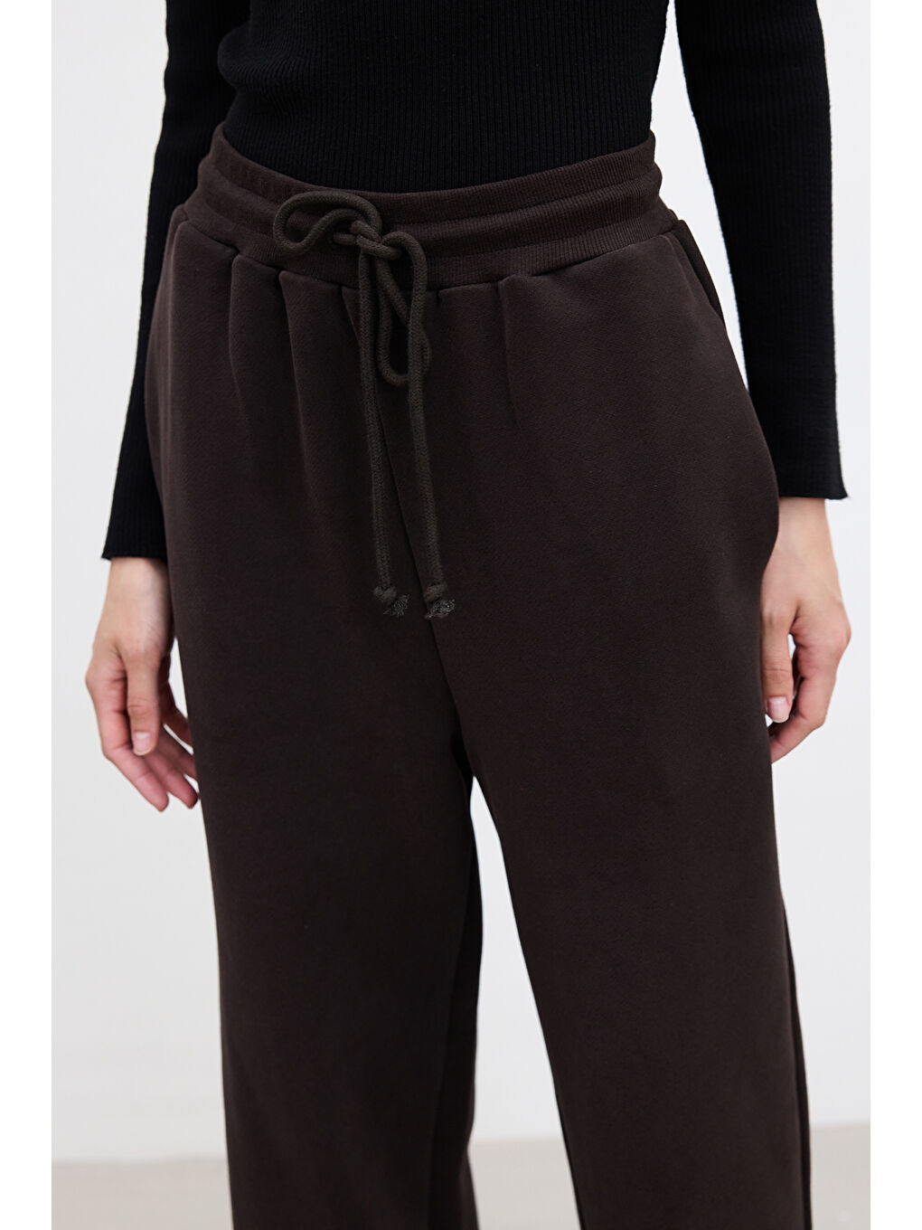 Kahverengi Basıc Rahat Pantolon Acı Kahve-5