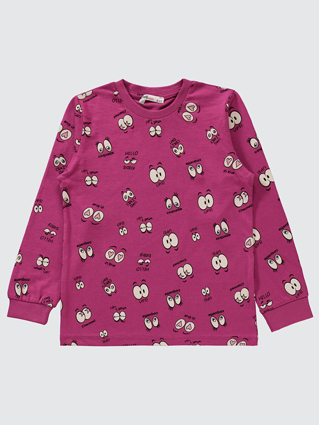 Lila Kız Çocuk Pijama Takımı 6-9 Yaş Leylak Pusu-2