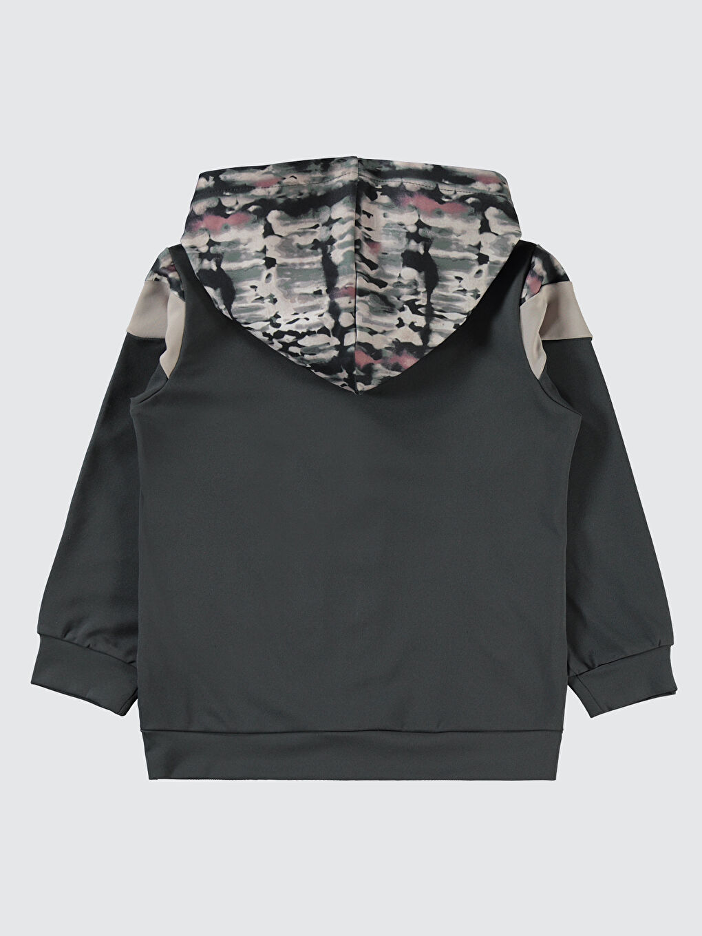 Gri Erkek Çocuk  Fermuarlı Sweatshırt-1