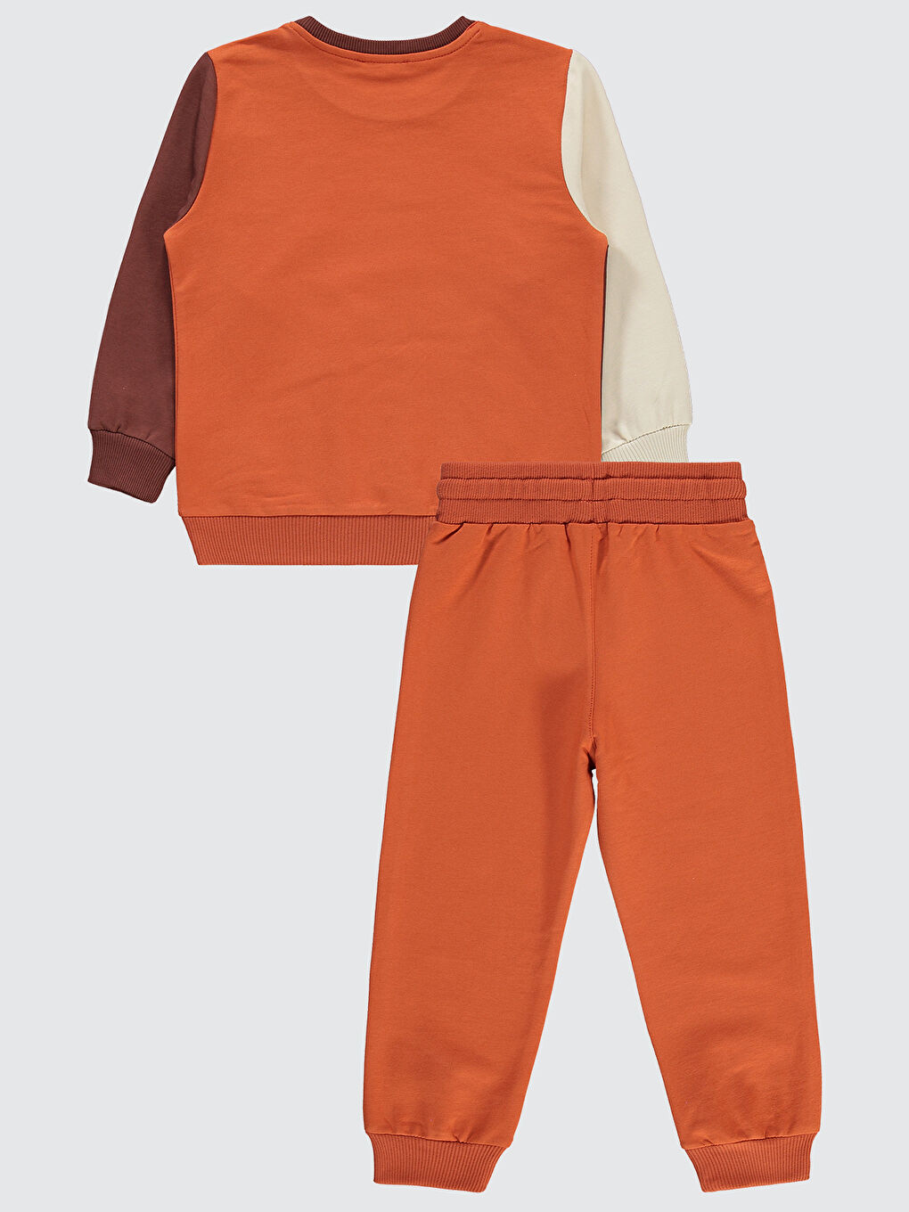 Turuncu Boys Erkek Çocuk Eşofman Takımı 2-5 Yaş Koyu Bakır-1