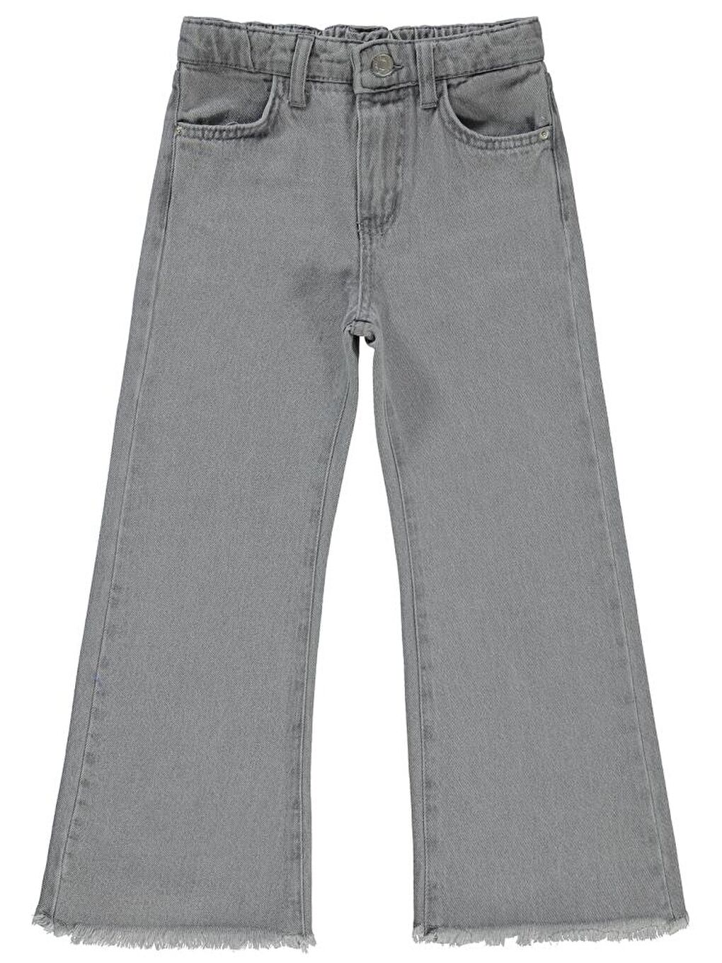 Gri Girls Paçası Püsküllü 6-9 Yaş Pantolon