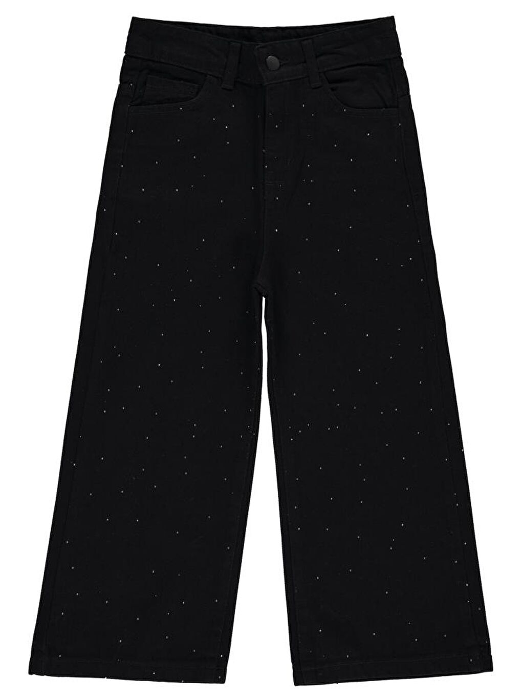 Siyah Girls Taş Baskılı 6-9 Yaş Pantolon
