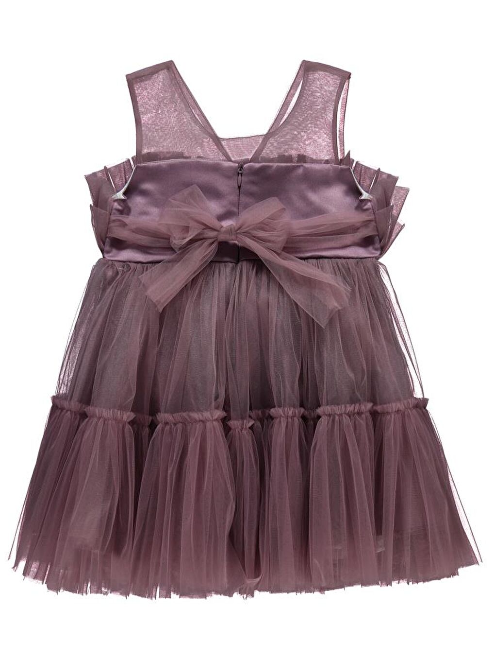 Mor Girls Beli Çiçekli 6-9 Yaş Abiye