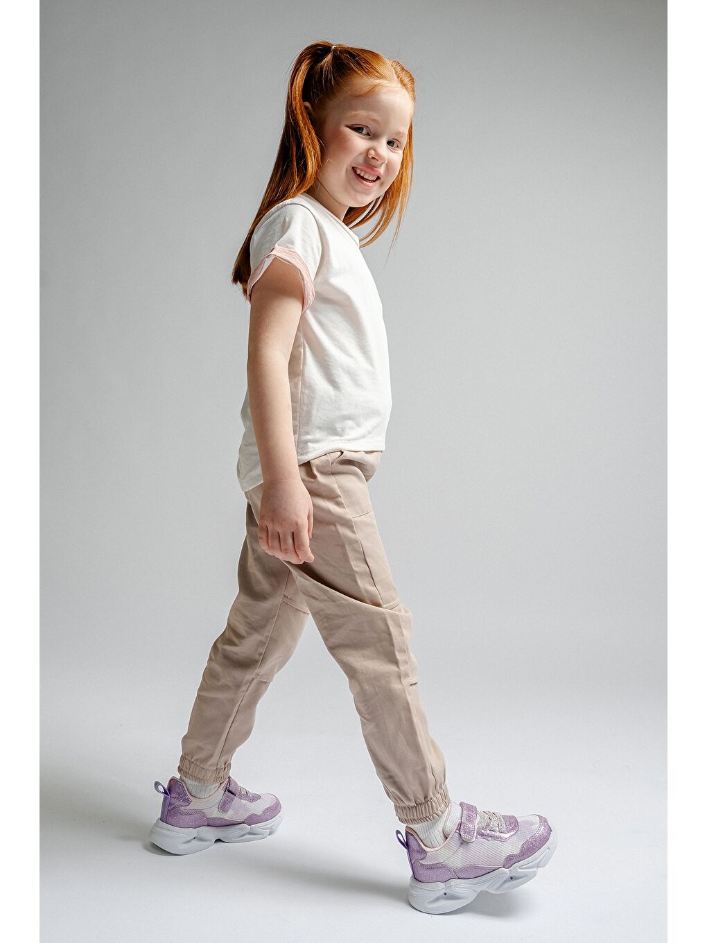 Kız Çocuk Lila Işıklı Spor Ayakkabı-1