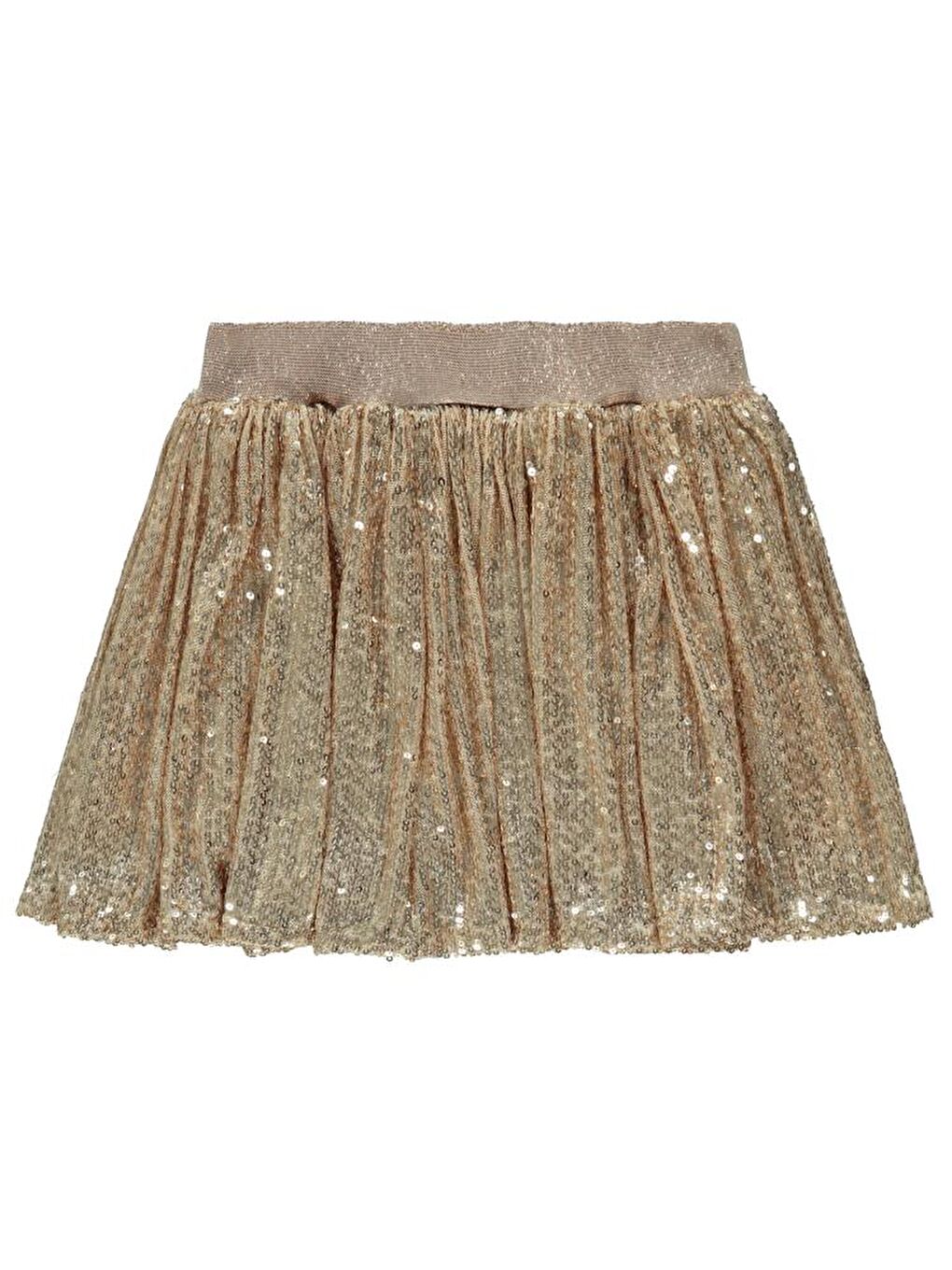 Bej Girls Pullu 2-5 Yaş Etek-1