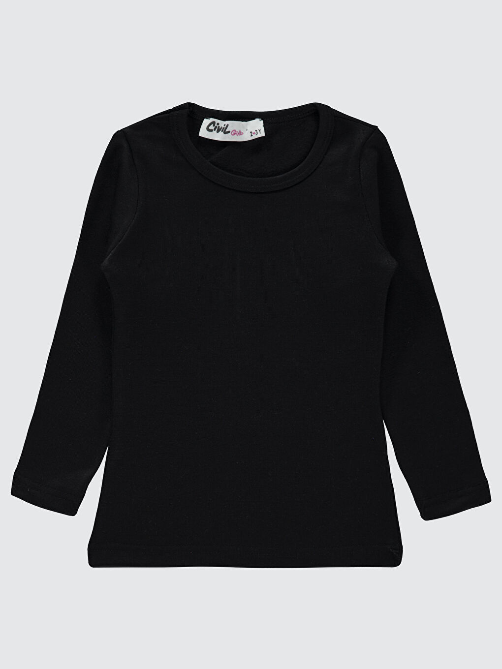 Girls Kız Çocuk Termal Sweatshirt 2-5 Yaş Siyah