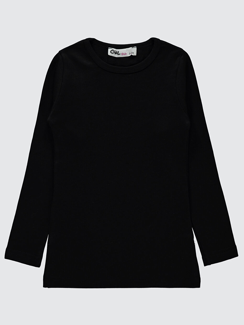 Girls Kız Çocuk Termal Sweatshirt 6-9 Yaş Siyah