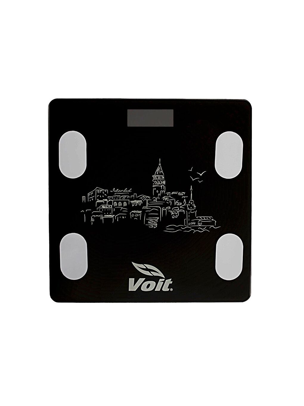Siyah İstanbul Bluetooth Baskül Dijital Akıllı Tartı Yağ Ölçer Tartı - Pil ve Mezuro Hediyeli Tartı